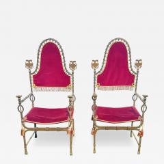 Oscar Bruno Bach EXTRAORDINARY PALATIAL HAND WROUGHT BRONZE IRON ARMCHAIRS BY OSCAR BRUNO BACH - 4160516