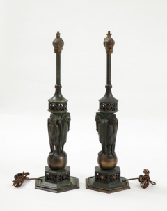 Oscar Bruno Bach RARE PAIR OF PATINATED BRONZE TABLE LAMPS BY OSCAR BRUNO BACH - 2494739