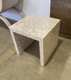 Oscar De La Renta Pair of Oscar De La Renta Mother of Pearl Side Tables - 3295724