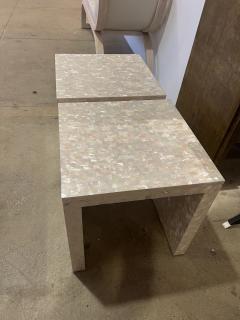 Oscar De La Renta Pair of Oscar De La Renta Mother of Pearl Side Tables - 3295725