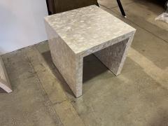 Oscar De La Renta Pair of Oscar De La Renta Mother of Pearl Side Tables - 3295727
