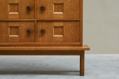 Oscar Degeyter Glazed Cabinet in Solid Oak and Pine Belgium 1942 - 4394888