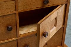 Oscar Degeyter Glazed Cabinet in Solid Oak and Pine Belgium 1942 - 4394915