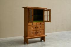 Oscar Degeyter Glazed Cabinet in Solid Oak and Pine Belgium 1942 - 4394918