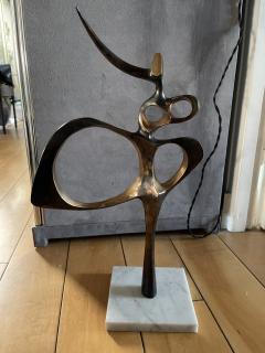 Oscar Estruga I Andreu 1970s abstract bronze sculpture - 3968858