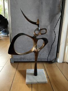 Oscar Estruga I Andreu 1970s abstract bronze sculpture - 3968860