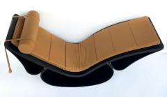 Oscar Niemeyer Oscar Niemeyer Ebonized Ash Leather Rio Chaise Longue Manufactured by Fasem - 3946553