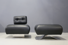 Oscar Niemeyer Oscar Niemeyer MidCentury Armchairs and Ottoman Model Aran of 1970s - 1311126