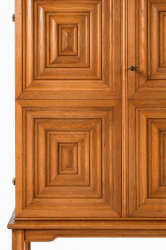Oscar Nilsson Cabinet in Oak and Brass by Oscar Nilsson 1940s - 4378247