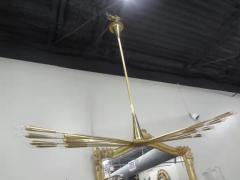 Oscar Torlasco Italian Brass Sputnik Chandelier by Oscar Torlasco - 3637881