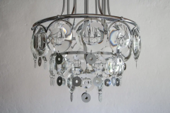 Oscar Torlasco Italian Chromed Chandelier Attributed to Oscar Torlasco 1970s - 2601492
