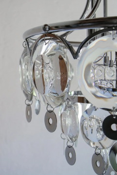 Oscar Torlasco Italian Chromed Chandelier Attributed to Oscar Torlasco 1970s - 2601494