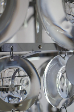 Oscar Torlasco Italian Chromed Chandelier Attributed to Oscar Torlasco 1970s - 2601499