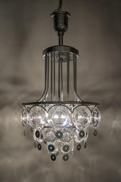 Oscar Torlasco Italian Chromed Chandelier Attributed to Oscar Torlasco 1970s - 2601500