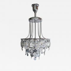 Oscar Torlasco Italian Chromed Chandelier Attributed to Oscar Torlasco 1970s - 2613021