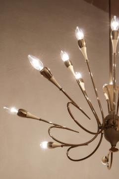 Oscar Torlasco Italian Mid Century 16 Lights Chandelier by Oscar Torlasco for Lumi Milano 1950s - 2653949
