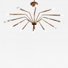 Oscar Torlasco Italian Mid Century Modern Torlasco Chandelier Model 342 Lumi Milano 1950s - 2613064