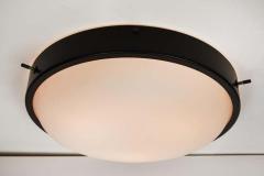 Oscar Torlasco Large 1950s Glass and Metal Ceiling Light by Oscar Torlasco for Lumi - 1584230