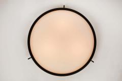 Oscar Torlasco Large 1950s Glass and Metal Ceiling Light by Oscar Torlasco for Lumi - 1584233