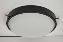 Oscar Torlasco Large 1950s Glass and Metal Ceiling Light by Oscar Torlasco for Lumi - 1584237