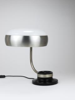 Oscar Torlasco Oscar Torlasco Black Nickel Table Desk Swivel Lamp Lumi Milano Italy 1960s - 4371792
