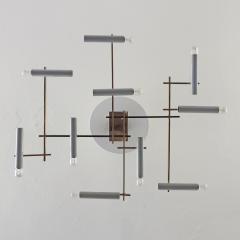 Oscar Torlasco Oscar Torlasco Geometric Ceiling Lamp for Lumi Italy 1950s - 1556433