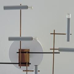 Oscar Torlasco Oscar Torlasco Geometric Ceiling Lamp for Lumi Italy 1950s - 1556439