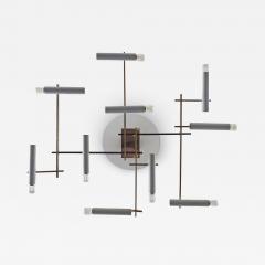 Oscar Torlasco Oscar Torlasco Geometric Ceiling Lamp for Lumi Italy 1950s - 1558345