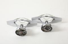 Oscar Torlasco Oscar Torlasco Italian Chrome Crystal Sconces - 4296732