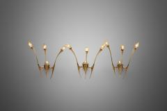 Oscar Torlasco Oscar Torlasco Sculptural Brass Wall Lights for Lumi Italy 1950s - 3077933