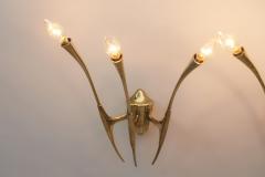 Oscar Torlasco Oscar Torlasco Sculptural Brass Wall Lights for Lumi Italy 1950s - 3077937