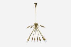 Oscar Torlasco Sputnik chandelier by Oscar Torlasco in brass Italy circa 1960s - 4328972