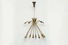 Oscar Torlasco Sputnik chandelier by Oscar Torlasco in brass Italy circa 1960s - 4328973