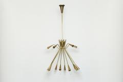 Oscar Torlasco Sputnik chandelier by Oscar Torlasco in brass Italy circa 1960s - 4328975