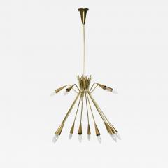 Oscar Torlasco Sputnik chandelier by Oscar Torlasco in brass Italy circa 1960s - 4329141