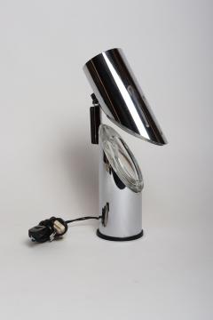 Oscar Torlasco Vintage Italian Chrome and Glass Collapsible Table Lamp by Oscar Torlasco - 4738263