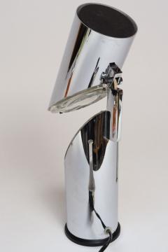 Oscar Torlasco Vintage Italian Chrome and Glass Collapsible Table Lamp by Oscar Torlasco - 4738264