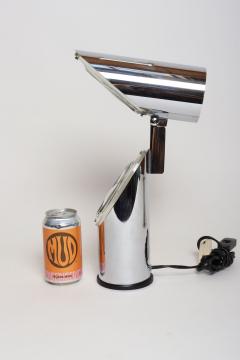 Oscar Torlasco Vintage Italian Chrome and Glass Collapsible Table Lamp by Oscar Torlasco - 4738269
