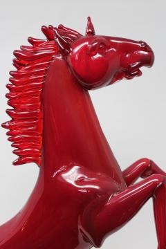 Oscar Zanetti Ferrari Murano Glass Horse - 2013774
