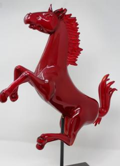 Oscar Zanetti Ferrari Murano Glass Horse - 2013776