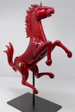 Oscar Zanetti Ferrari Murano Glass Horse - 2013777