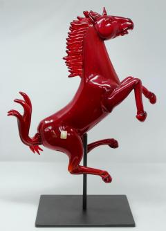 Oscar Zanetti Ferrari Murano Glass Horse - 2013778