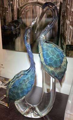 Oscar Zanetti Sculpted Murano Glass Herons by Zanetti - 2571031