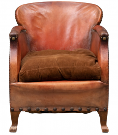 Oskar J W Hansen 1940s Swedish Brown Leather Club Chair - 2780125