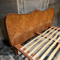 Osvaldo Borsani 1930s Art Deco Sophisticated King Bed Sculptural Burlwood ITALY - 2816300