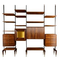 Osvaldo Borsani 20thC OSVALDO BORSANI MODULAR WALL CABINET RETAILED BY TECHNO MILAN c 1958 - 2643440