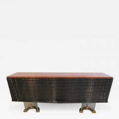 Osvaldo Borsani A Fine Zebrawood Laquer Glass Bronze Sideboard Credenza Osvaldo Borsani - 4644563