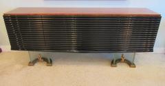 Osvaldo Borsani A Fine Zebrawood Laquer Glass Bronze Sideboard Credenza Osvaldo Borsani - 4644631