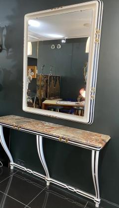 Osvaldo Borsani Art Deco Osvaldo Borsani console table and large mirror - 3038941