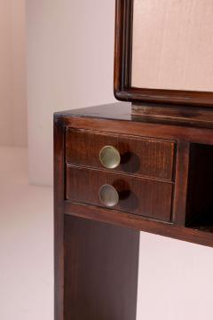 Osvaldo Borsani Bar Cabinet in Walnut and Glass attr Osvaldo Borsani 1940s - 4505918